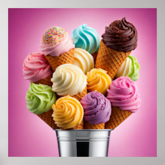 Ice Cream Bouquet Poster