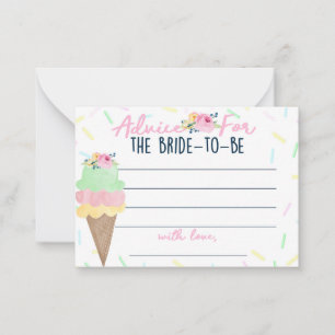 Ice Cream Brautparty Mini-Ratgeber Karten