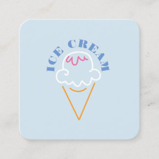 Ice cream business card quadratische visitenkarte