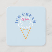 Ice cream business card quadratische visitenkarte (Vorderseite)