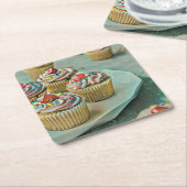 Ice cream cake rechteckiger pappuntersetzer (angewinkelt)