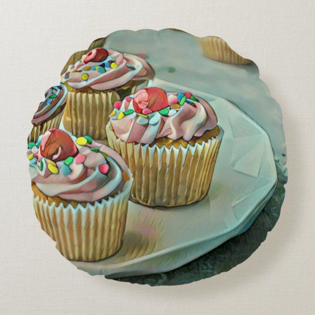 Ice cream cake rundes kissen (Vorderseite)
