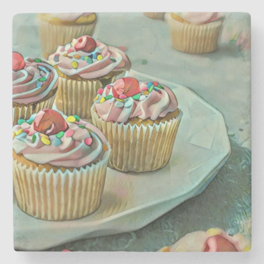 Ice cream cake steinuntersetzer (Vorderseite)