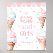 Ice cream Cards and gifts birthday pastel Poster (Vorne)