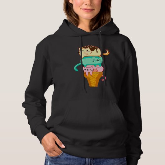 Ice Cream Cat Hoodie (Vorderseite)