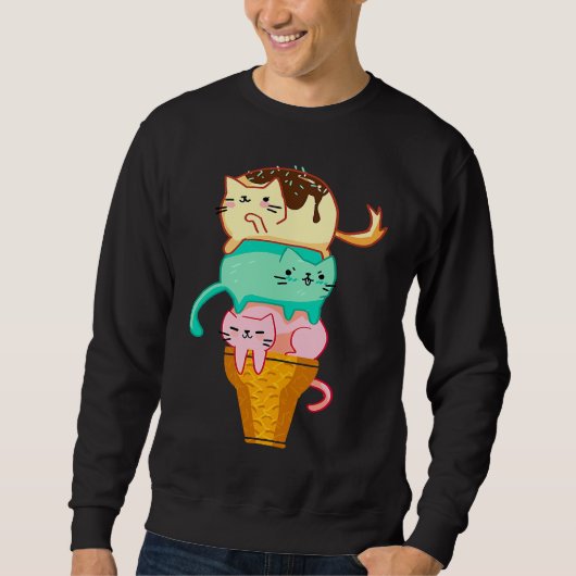 Ice Cream Cat Sweatshirt (Vorderseite)