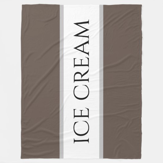 ICE CREAM Chocolate Brown Vanilla Fleecedecke (Vorderseite)