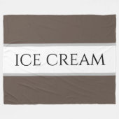 ICE CREAM Chocolate Brown Vanilla Fleecedecke (Vorderseite (Horizontal))