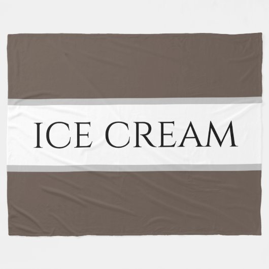 ICE CREAM Chocolate Brown Vanilla Fleecedecke (Vorderseite (Horizontal))