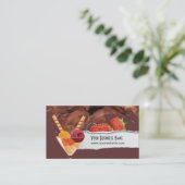 Ice Cream & Chocolate Dessert Business Card Visitenkarte (Stehend Vorderseite)