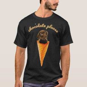 Ice Cream Chocolate Labrador Lab Premium  T-Shirt