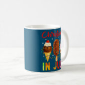 Ice Cream Christmas In July Summer Vacation Kids Kaffeetasse (VorderseiteRechts)