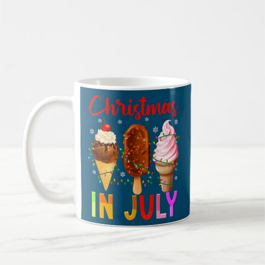 Ice Cream Christmas In July Summer Vacation Kids Kaffeetasse (Links)