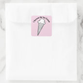 Ice Cream Cone Design Vinyl Sticker (Tasche)