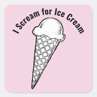 Ice Cream Cone Design Vinyl Sticker