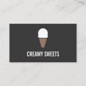 Ice Cream Cone Icon grau Visitenkarte (Vorderseite)