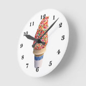Ice Cream Cone Wall Clock Runde Wanduhr (Winkel)