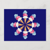 ICE CREAM CONE WHEED by SHARON SHARPE Postkarte (Vorderseite)