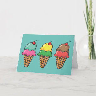 ICE CREAM CONES MITTEILUNGSKARTEN