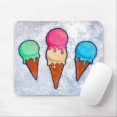 Ice Cream Cones Mouse Pad Mousepad (Mit Mouse)