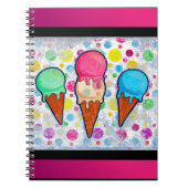 Ice Cream Cones Notebook Notizblock (Vorderseite)