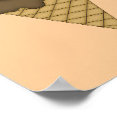 Ice Cream Cones with Cherries Poster (Ecke)