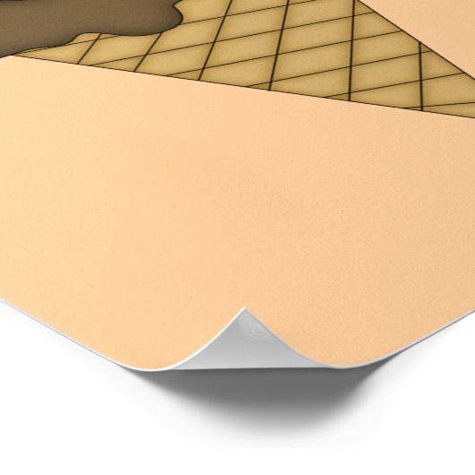 Ice Cream Cones with Cherries Poster (Ecke)