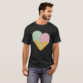 Ice Cream  Cute Heart Valentine's Day Couple Match T-Shirt (Vorne ganz)