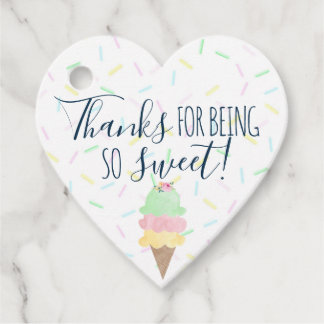 Ice Cream Danke für das süße Herz Liebesmarken Geschenkanhänger