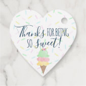 Ice Cream Danke für das süße Herz Liebesmarken Geschenkanhänger (Rückseite)