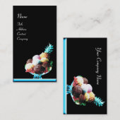 ICE CREAM - DESERT SHOP, blau schwarz Visitenkarte (Vorne/Hinten)