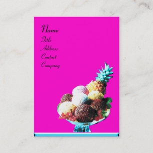 ICE CREAM - DESERT SHOP, blau violett schwarz Visitenkarte