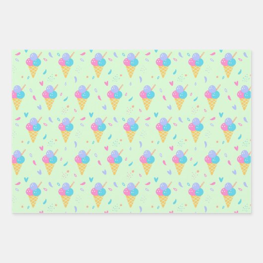 Ice Cream Design Geschenkpapier Set (Vorderseite 3)