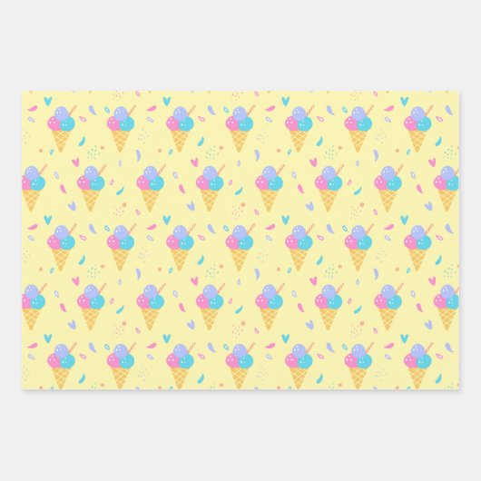 Ice Cream Design Geschenkpapier Set (Vorderseite)