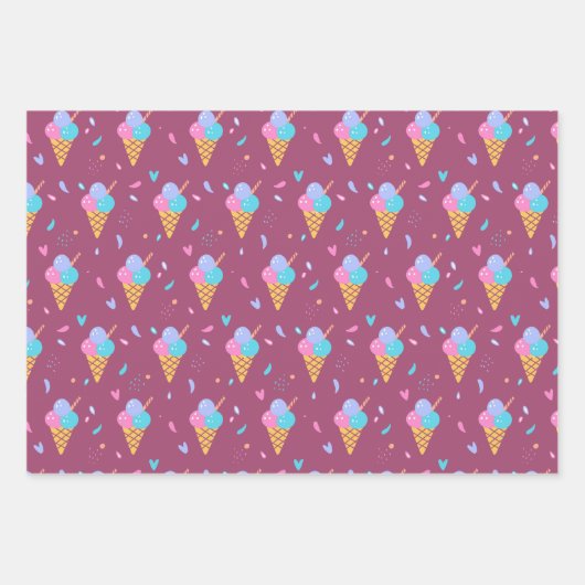 Ice Cream Design Geschenkpapier Set (Vorderseite 3)