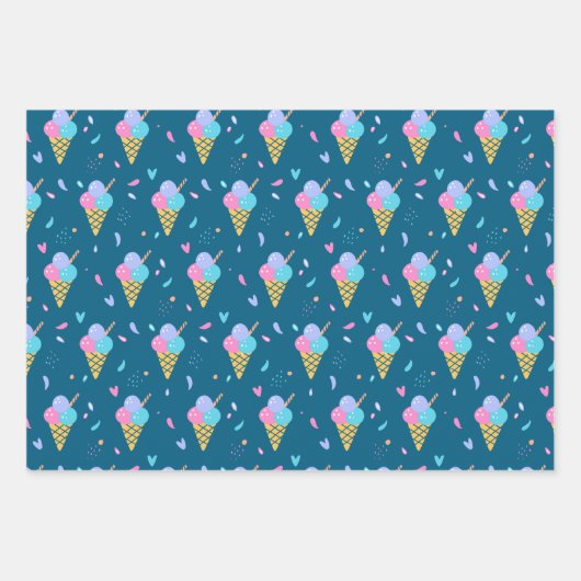 Ice Cream Design Geschenkpapier Set (Vorderseite 2)