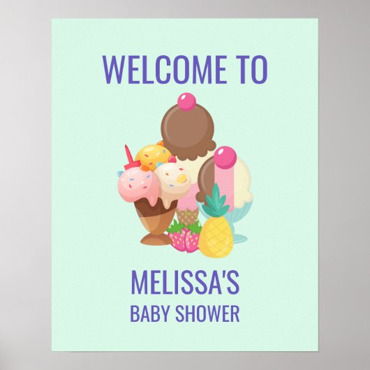 Ice Cream Desserts Willkommen Poster (Vorne)