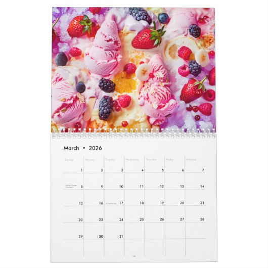 Ice Cream Dreams – 2026 Calendar Kalender (Mär 2026)