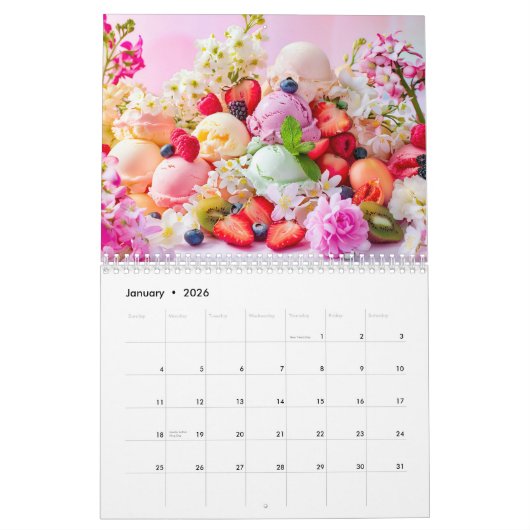 Ice Cream Dreams – 2026 Calendar Kalender (Jan 2026)