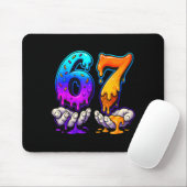 Ice Cream Drip 6 7 Number 67 Six Seven Meme Mens B Mousepad (Mit Mouse)