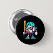 Ice Cream Drip Baseball Sts Baseball Lifestyle Boy Button (Vorne & Hinten)