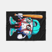 Ice Cream Drip Baseball Sts Baseball Lifestyle Boy Fleecedecke (Vorderseite (Horizontal))