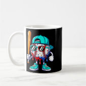 Ice Cream Drip Baseball Sts Baseball Lifestyle Boy Kaffeetasse (Links)