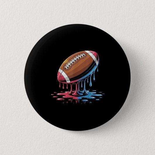 Ice Cream Drip Football  Button (Vorderseite)