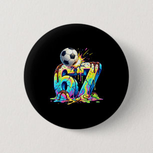Ice Cream Drip Fußball 67 Six Seven Lustig Gen Alp Button