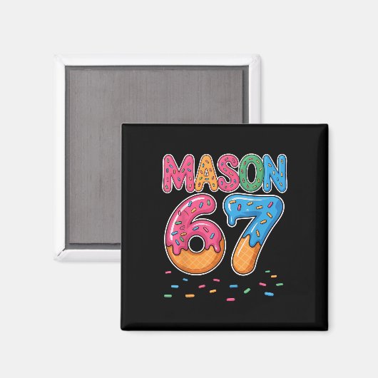 Ice Cream Drip Mason Six Seven 6 7 Gen Alpha Slang Magnet (Vorderseite/Rückseite)
