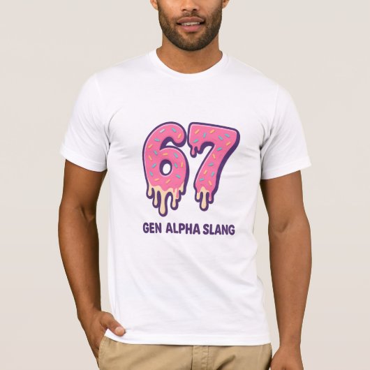 Ice Cream Drip Meme Gen Alpha 67 T-Shirt (Vorderseite)