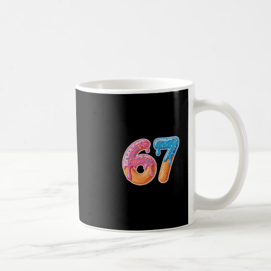 Ice Cream Drip Six Seven 6 7 Meme 67 Kaffeetasse (Rechts)