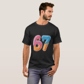 Ice Cream Drip Six Seven 6 7 Meme 67  T-Shirt (Vorne ganz)