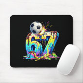 Ice Cream Drip Soccer 67 Six Seven Funny Gen Alpha Mousepad (Mit Mouse)